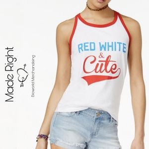 Red White & Cute Tank
